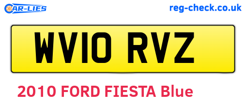 WV10RVZ are the vehicle registration plates.