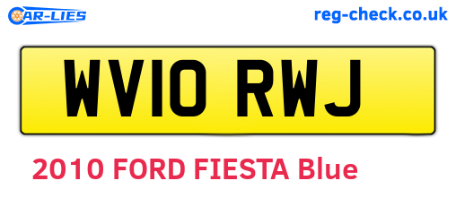 WV10RWJ are the vehicle registration plates.