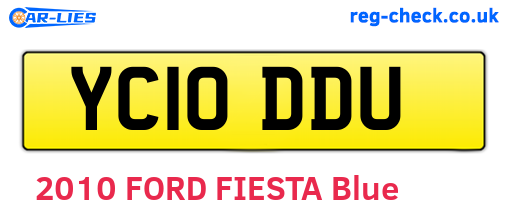 YC10DDU are the vehicle registration plates.