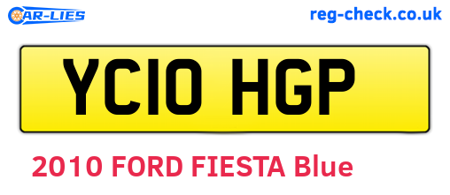 YC10HGP are the vehicle registration plates.