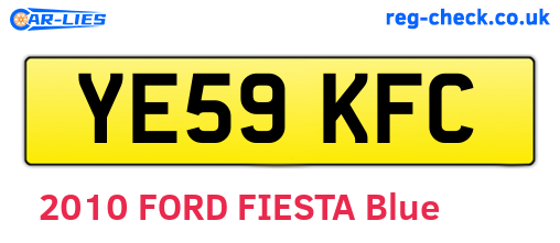 YE59KFC are the vehicle registration plates.