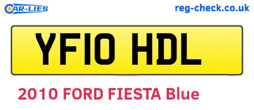 YF10HDL are the vehicle registration plates.