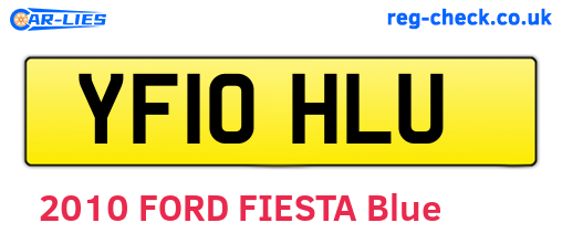 YF10HLU are the vehicle registration plates.