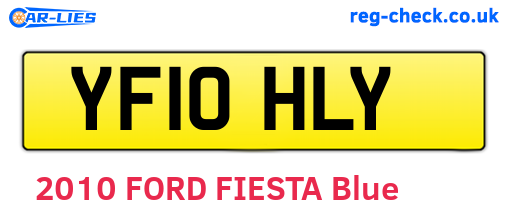 YF10HLY are the vehicle registration plates.