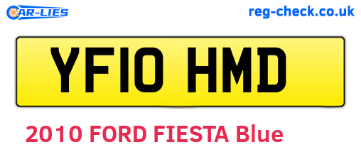 YF10HMD are the vehicle registration plates.