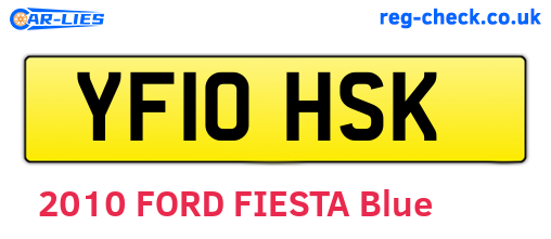 YF10HSK are the vehicle registration plates.