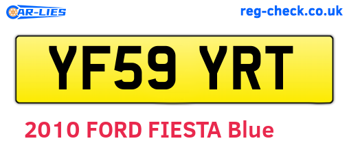 YF59YRT are the vehicle registration plates.