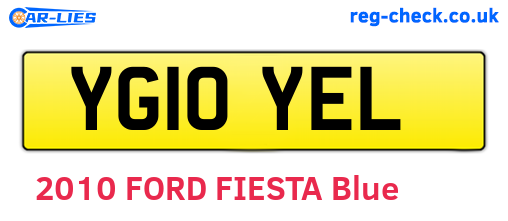 YG10YEL are the vehicle registration plates.