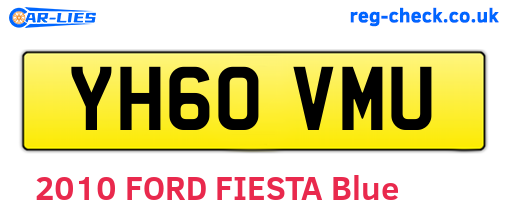 YH60VMU are the vehicle registration plates.