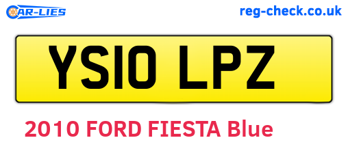 YS10LPZ are the vehicle registration plates.