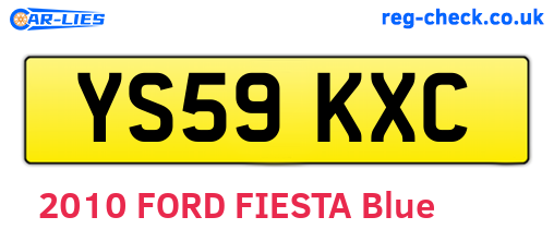 YS59KXC are the vehicle registration plates.