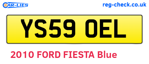 YS59OEL are the vehicle registration plates.