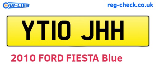 YT10JHH are the vehicle registration plates.