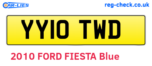 YY10TWD are the vehicle registration plates.