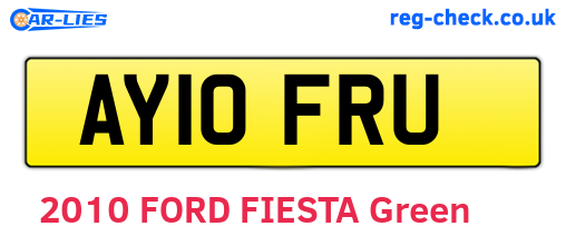 AY10FRU are the vehicle registration plates.