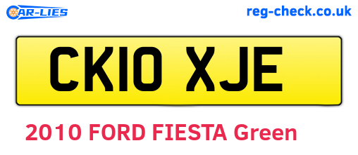 CK10XJE are the vehicle registration plates.