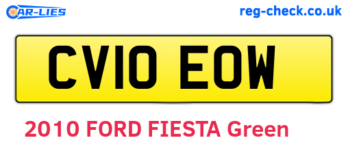 CV10EOW are the vehicle registration plates.