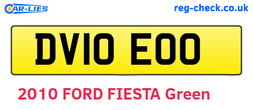DV10EOO are the vehicle registration plates.
