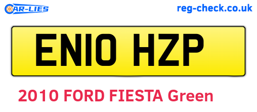 EN10HZP are the vehicle registration plates.