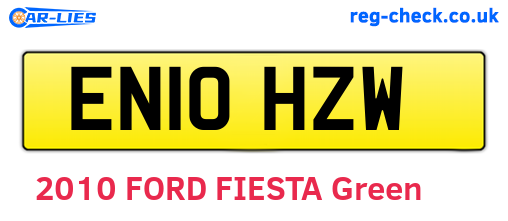 EN10HZW are the vehicle registration plates.