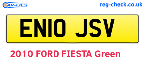 EN10JSV are the vehicle registration plates.