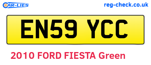 EN59YCC are the vehicle registration plates.