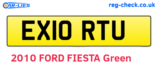 EX10RTU are the vehicle registration plates.