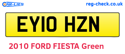 EY10HZN are the vehicle registration plates.