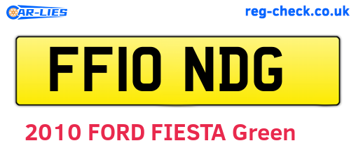 FF10NDG are the vehicle registration plates.