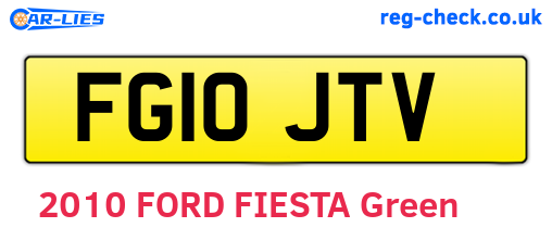 FG10JTV are the vehicle registration plates.