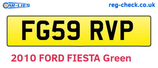 FG59RVP are the vehicle registration plates.