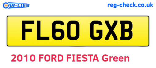 FL60GXB are the vehicle registration plates.