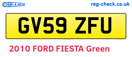 GV59ZFU are the vehicle registration plates.