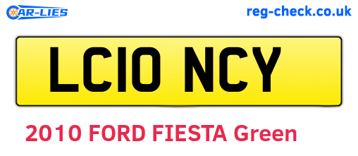 LC10NCY are the vehicle registration plates.