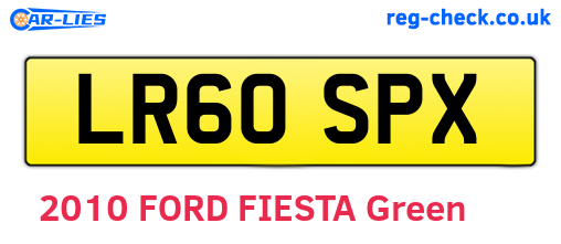 LR60SPX are the vehicle registration plates.