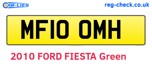 MF10OMH are the vehicle registration plates.