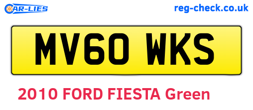 MV60WKS are the vehicle registration plates.