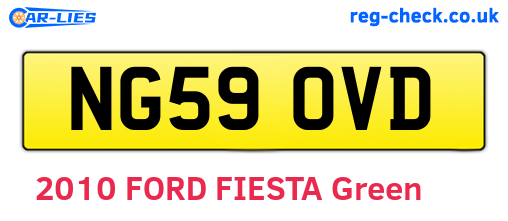 NG59OVD are the vehicle registration plates.