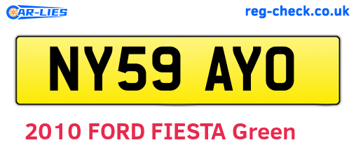 NY59AYO are the vehicle registration plates.