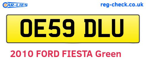 OE59DLU are the vehicle registration plates.