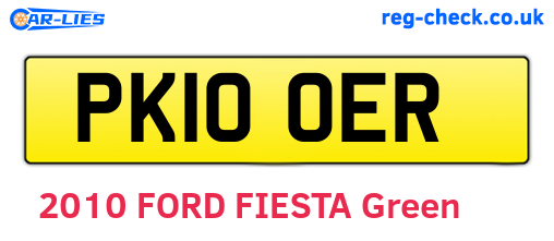 PK10OER are the vehicle registration plates.