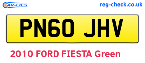 PN60JHV are the vehicle registration plates.