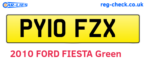 PY10FZX are the vehicle registration plates.