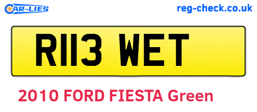 R113WET are the vehicle registration plates.