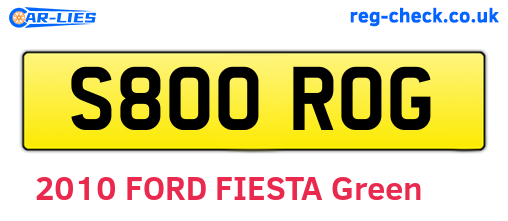 S800ROG are the vehicle registration plates.