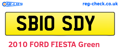 SB10SDY are the vehicle registration plates.