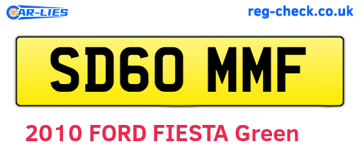 SD60MMF are the vehicle registration plates.