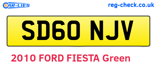 SD60NJV are the vehicle registration plates.