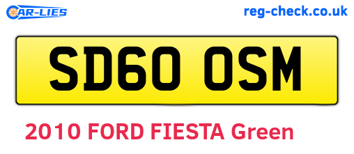 SD60OSM are the vehicle registration plates.