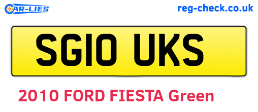 SG10UKS are the vehicle registration plates.